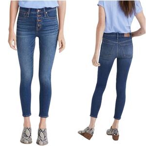 Madewell 9" Mid-Rise Skinny Crop Women's Buttonfly Jeans Size 25